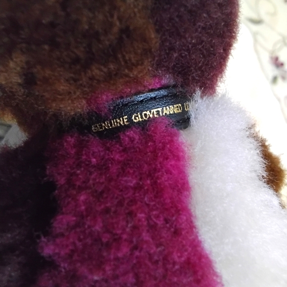 NWT COACH SHEARLING PATCHWORK BEAR BAG CHARM - Picture 6 of 12